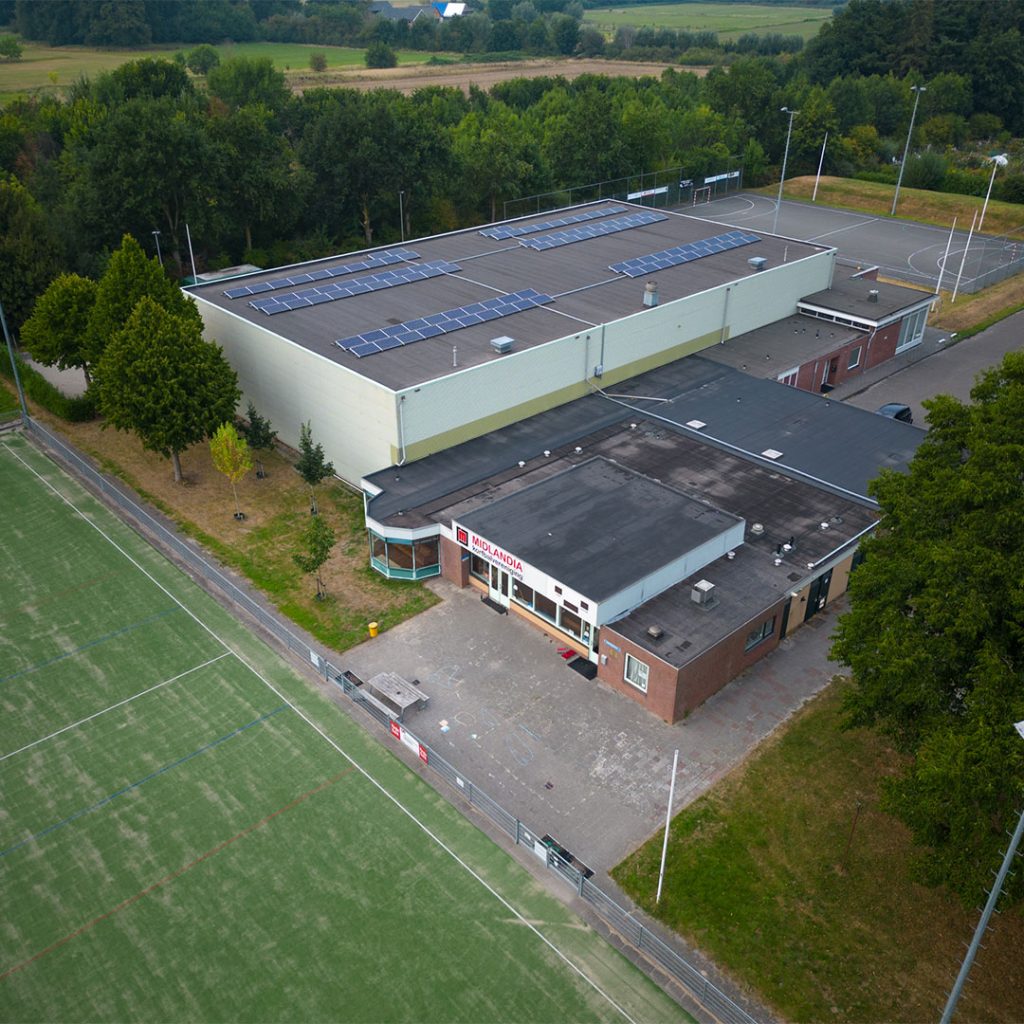 Overzicht van de sportieve locatie Midlandia in Bunnik
